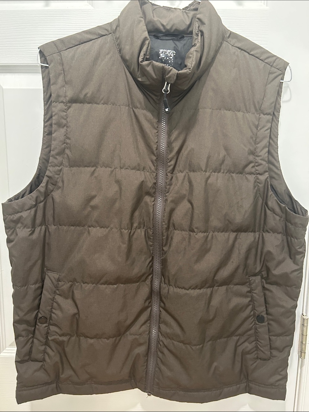 90 Degree By Reflex Brown Quilted Puffer Vest